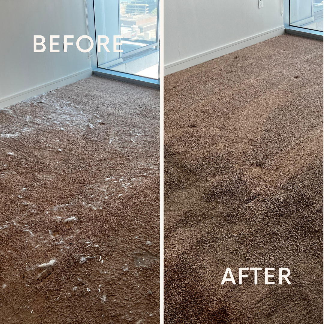 Apartment before and after cleaning by Pristine Pros